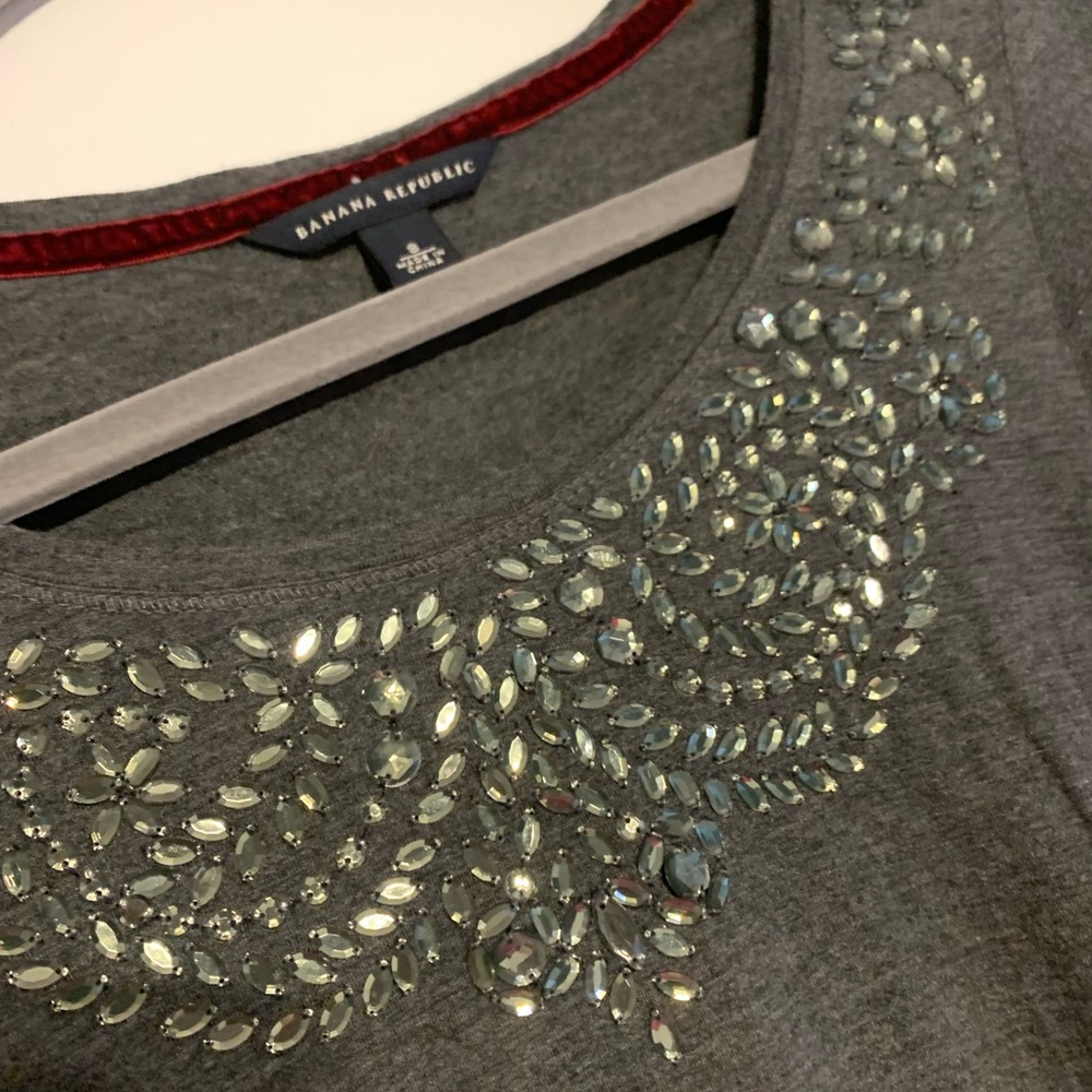 Banana Republic embellished tee. Very pretty!